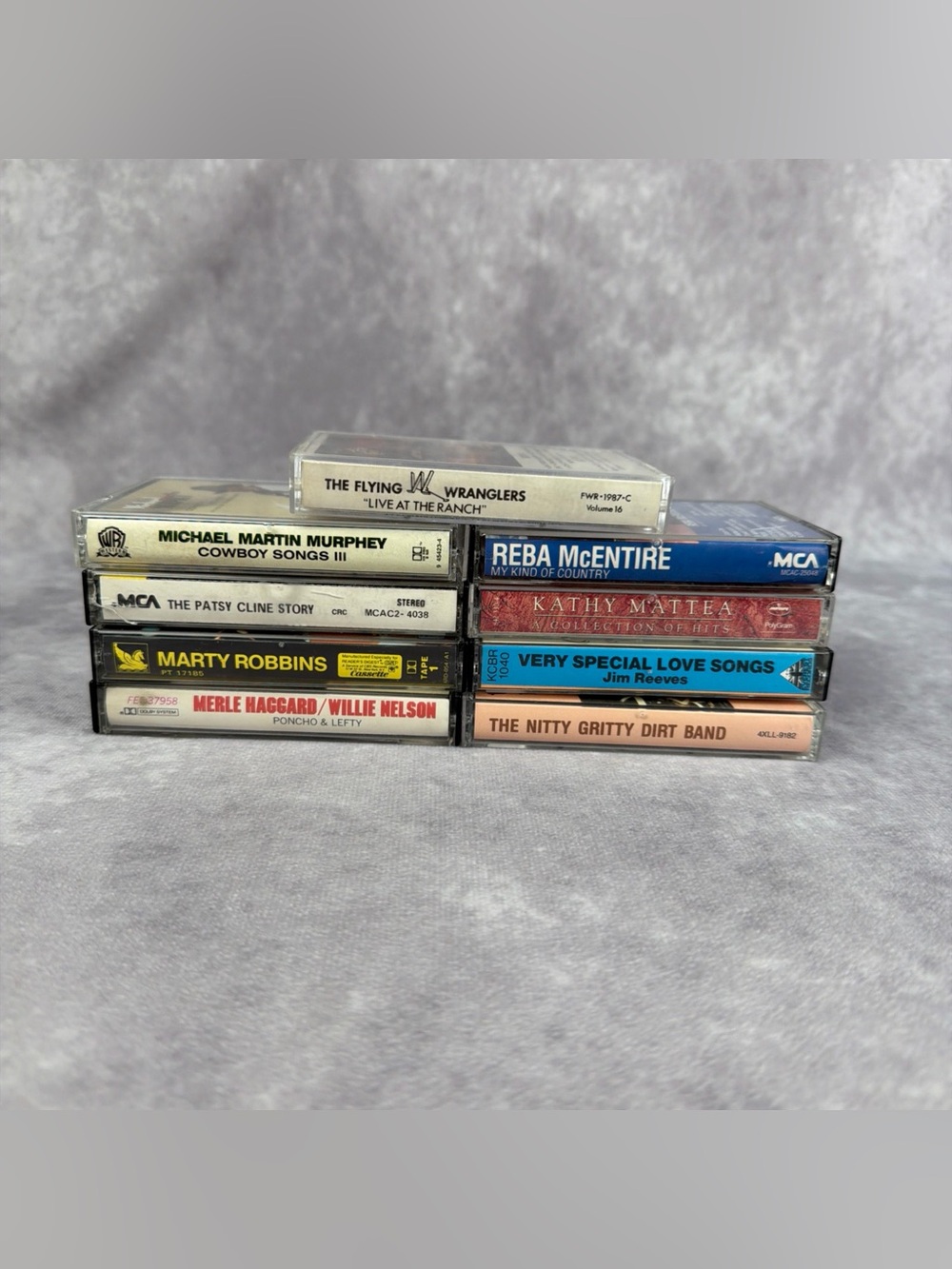 VTG Country Cassette Tape Lot 9 Reba Patsy Cline Marty Robbins Kathy Mattea